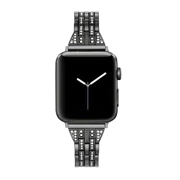 Elegant Bling Thin Stainless Steel Apple Watch iWatch Band 38mm 40mm 42mm 44mm Compatible