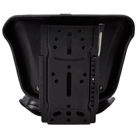 vidaXL Tractor Seat with Backrest Black