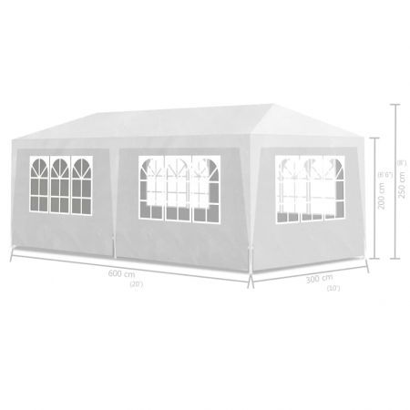 vidaXL Party Tent 3x6 m White