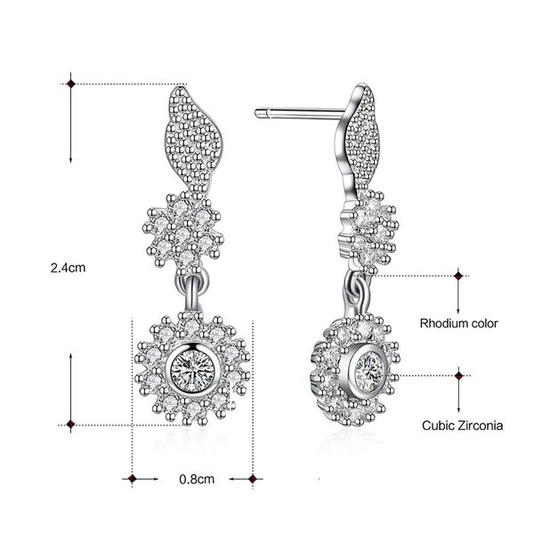 Retro Geometric Sunflower Sterling Silver 925 Earring Pendant Wedding Propose Jewelry