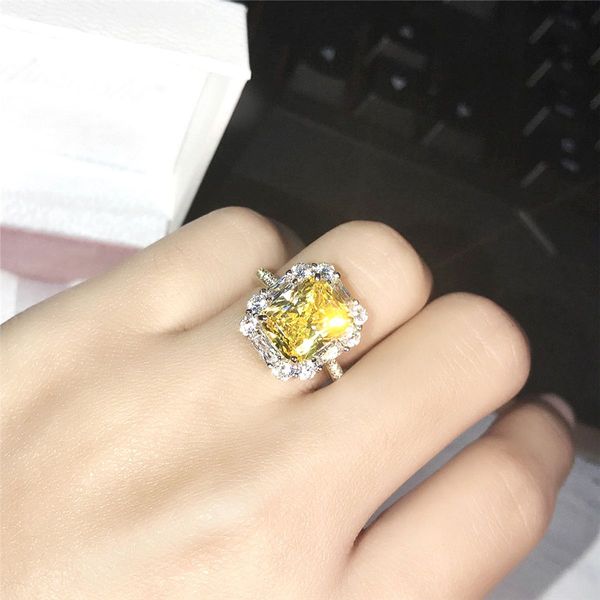 Yellow and White Sterling Silver Zulastone Engagement Ring