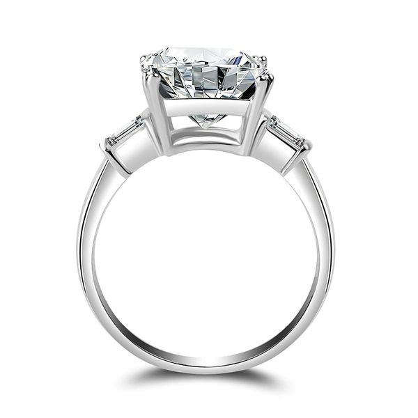 Square Princess Cut Solitaire Zulastone Engagement Ring in 925 Sterling Silver