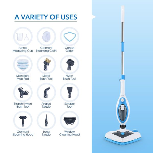 New Maxkon 13-in-1 Steam Mop Cleaner 1500W Handheld Steamer Multiple Function Floor Carpet