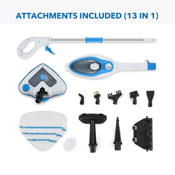 New Maxkon 13-in-1 Steam Mop Cleaner 1500W Handheld Steamer Multiple Function Floor Carpet