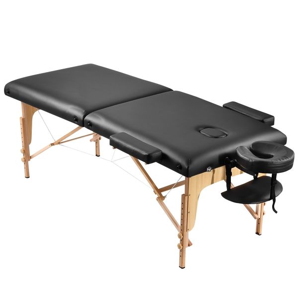 Adjustable 55cm Full Body Massage Bed Beauty Treatment Bed w/ Carrying Bag