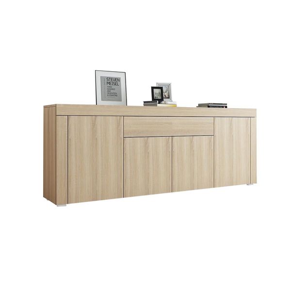 180cm Corner Cabinet Sideboard 4 Doors 1 Drawer-Oak