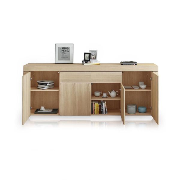 180cm Corner Cabinet Sideboard 4 Doors 1 Drawer-Oak