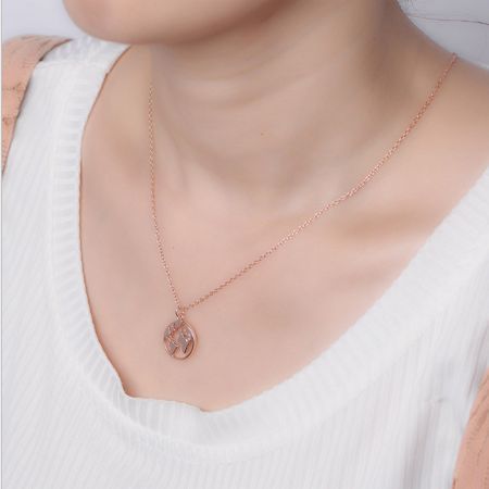 S925 silver coin pendant necklace