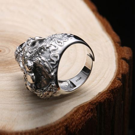 S925 sterling silver Gothic ring