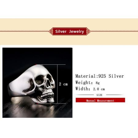 S925 sterling silver Gothic ring