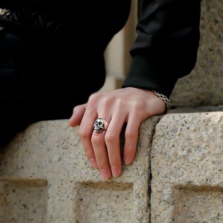 S925 sterling silver Gothic ring