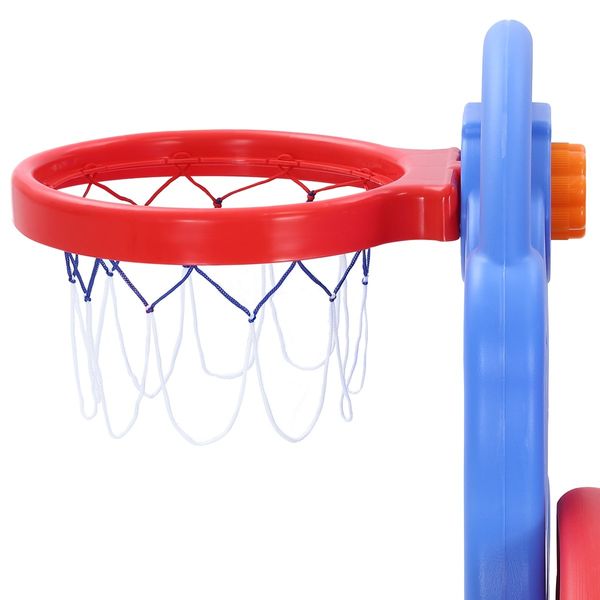 Kids Toddler Slide Swing Basketball Hoop Playset Elephant Style