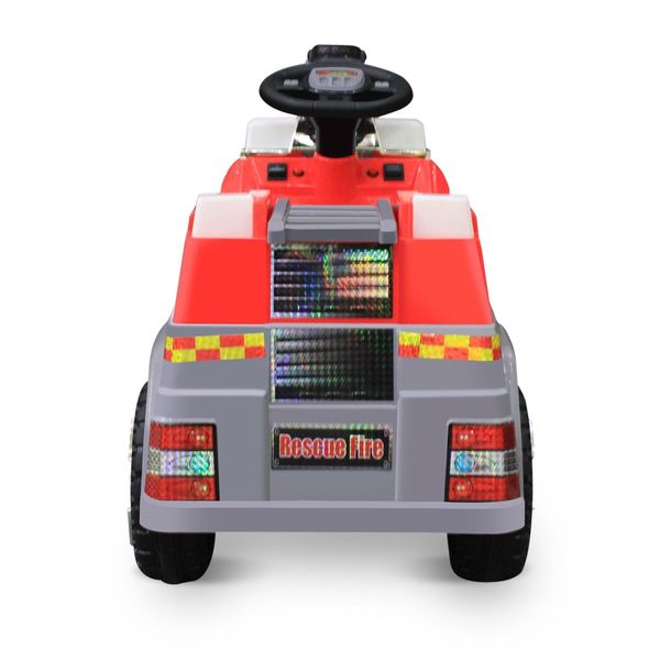 New 6V 4.5Ah Kids Ride on Electric Car Fire Fighting Truck w/ Bubble Gun 