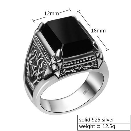 S925 sterling silver Gothic ring