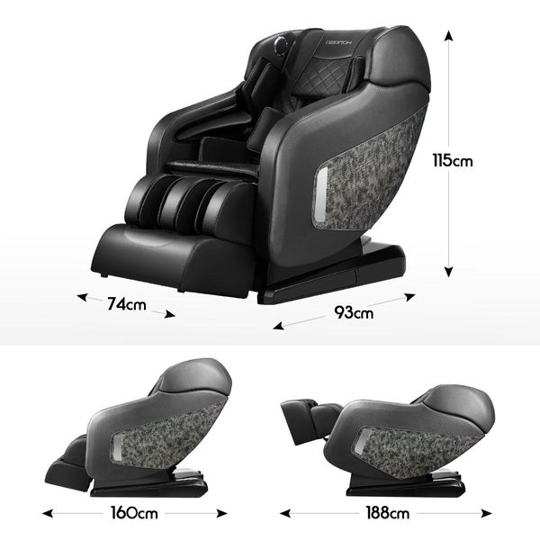 HOMASA 4D Electric Massage Recliner Chair Zero Gravity Massager Grey 