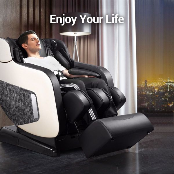 HOMASA 4D Electric Massage Recliner Chair Zero Gravity Massager Off White