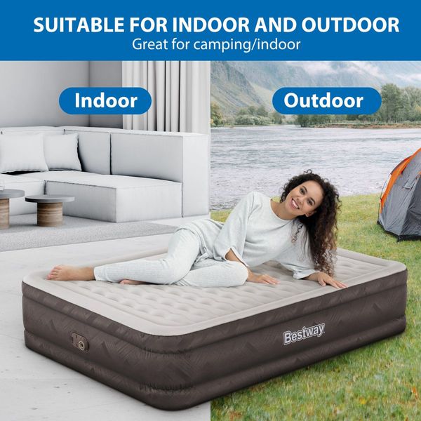 Bestway Queen Size Air Bed Inflatable Mattress with Built-in Pump