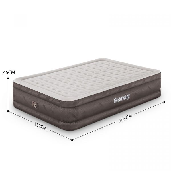 Bestway Queen Size Air Bed Inflatable Mattress with Built-in Pump