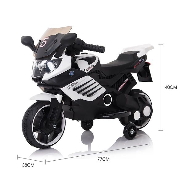 6V 4.5Ah Electric Kid Ride on Motor Bike Toy w/ Auxiliary Wheels 