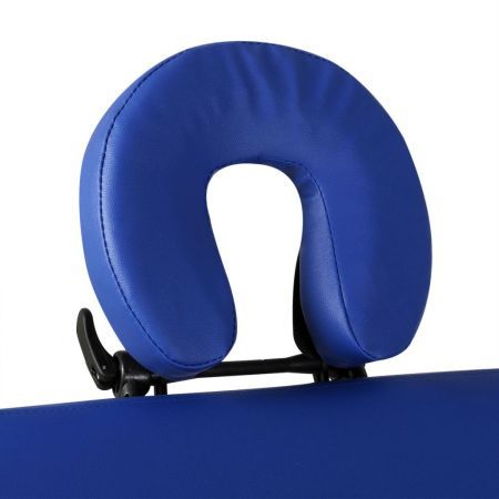 Blue Foldable Massage Table 2 Zones with Aluminium Frame