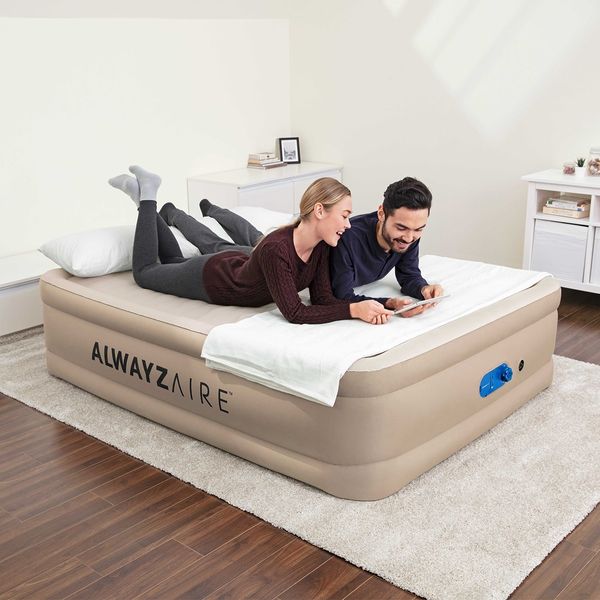 Bestway AlwayzAire Air Bed Mattress 51cm Queen Size with Built-in Dual Pump