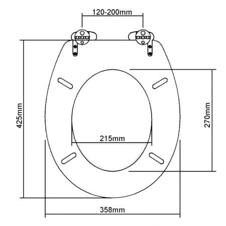 Toilet Seats with Soft Close Lids MDF White