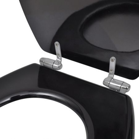 Toilet Seats with Soft Close Lids MDF Black