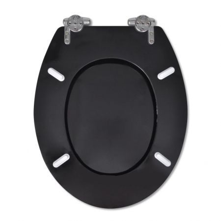 Toilet Seats with Soft Close Lids MDF Black