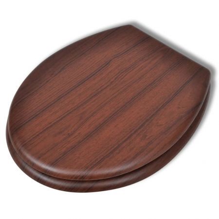 Toilet Seats with Hard Close Lids MDF Brown