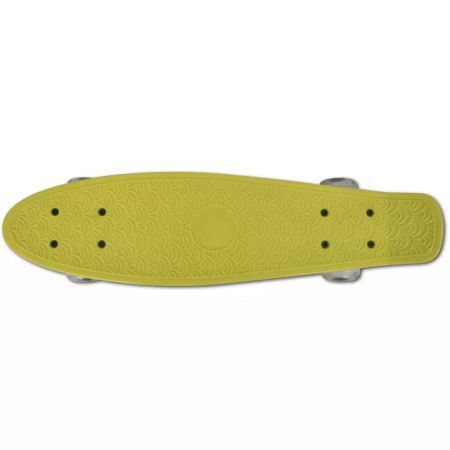 Yellow Retro Skateboard with LED Wheels