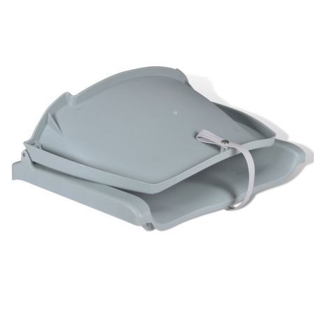 Boat Seat Foldable Backrest No Pillow Grey 41 x 51 x 48 cm