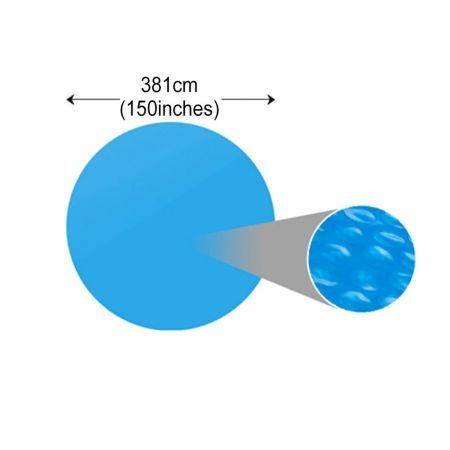 Floating Round PE Solar Pool Film 381 cm Blue