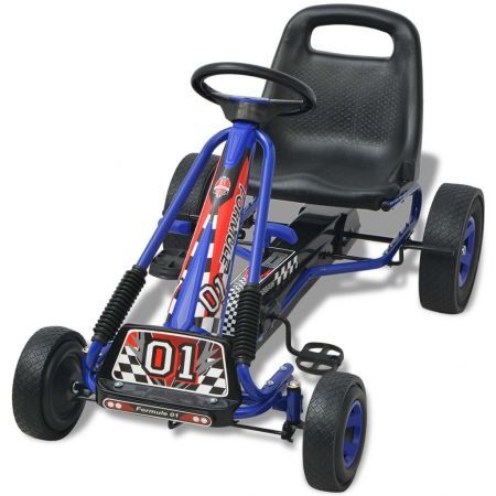 Pedal Go Kart with Adjustable Seat Blue