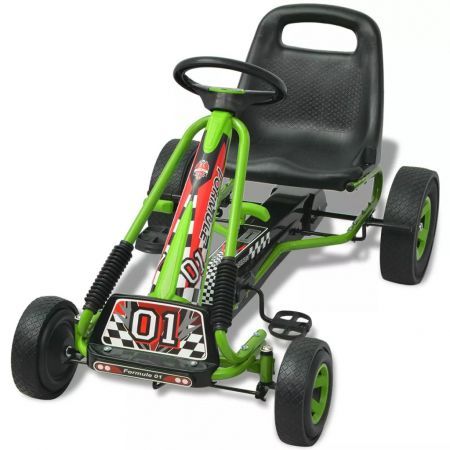 Pedal Go Kart with Adjustable Seat Green