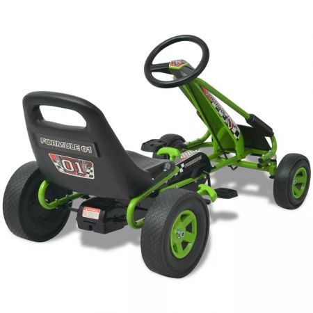 Pedal Go Kart with Adjustable Seat Green