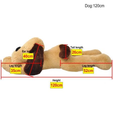 Dog Cuddly Toy Plush Brown 120 cm