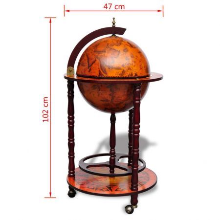 Globe Bar Wine Stand Wood