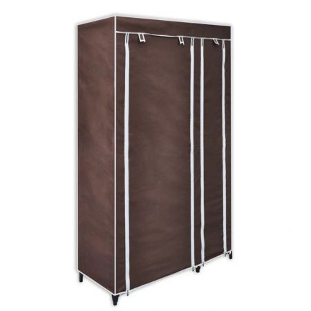 Fabric Wardrobes 2 pcs Brown