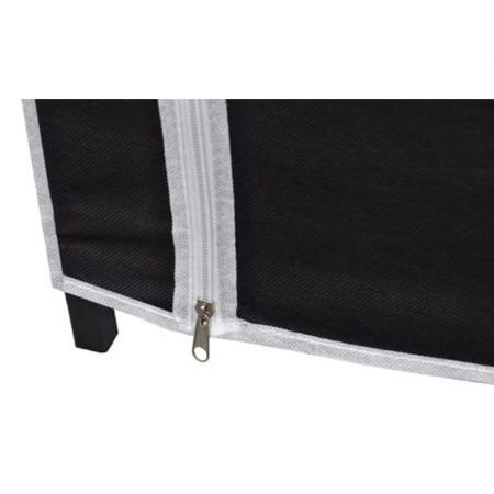 Wardrobes 2 pcs Black Fabric