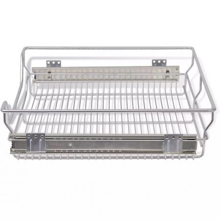 Pull-Out Wire Baskets 2 pcs Silver 600 mm