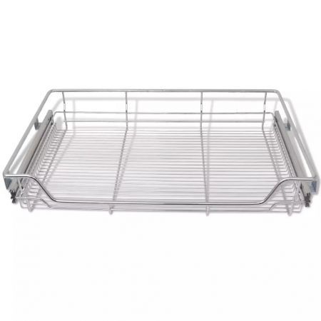 Pull-Out Wire Baskets 2 pcs Silver 800 mm