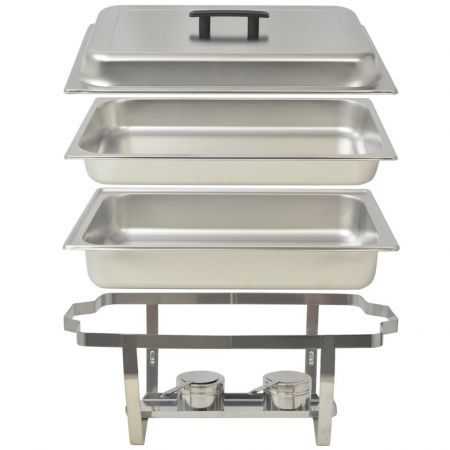 3 Piece Chafing Dish Set Stainless Steel