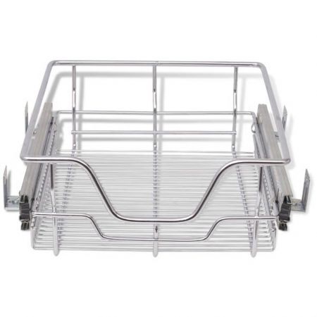 Pull-Out Wire Baskets 2 pcs Silver 400 mm