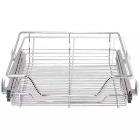 Pull-Out Wire Baskets 2 pcs Silver 500 mm