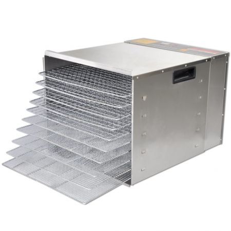 Food Dehydrator with 10 Trays Stainless Steel