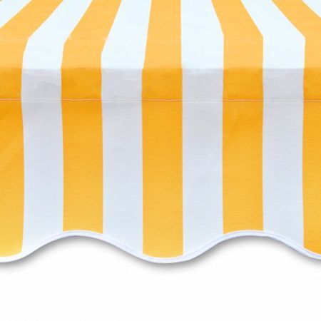 Awning Top Sunshade Canvas Sunflower Yellow & White 6 x 3 m