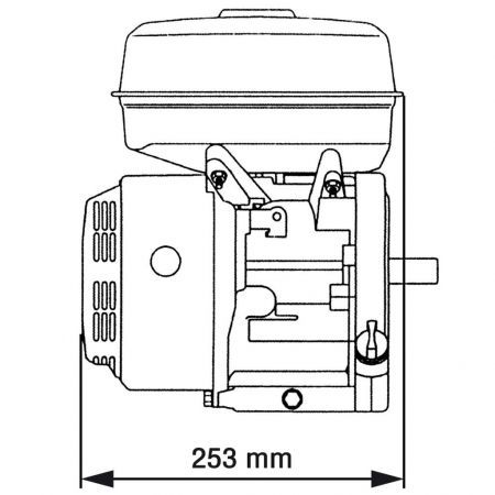 Petrol Engine 6.5 HP 4.8 kW Black