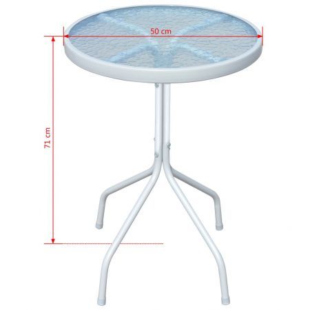 Outdoor Table 50x71 cm Steel Round Grey