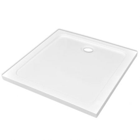 Square ABS Shower Base Tray White 80 x 80 cm