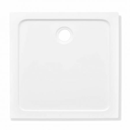 Square ABS Shower Base Tray White 80 x 80 cm